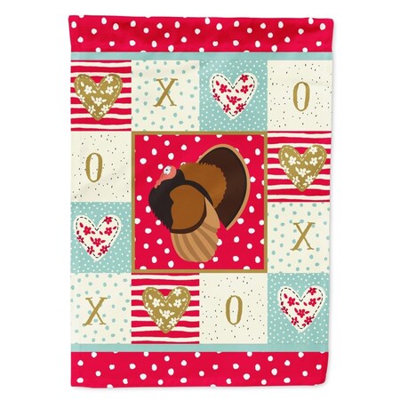 Carolines Treasures 28 x 0.01 x 40 in. Bronze Turkey Love Flag Canvas House Size CK5413CHF